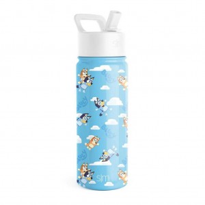 Simple Modern Water Bottle with Straw Lid Water Bottles Blue | OKGTUA470