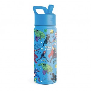 Simple Modern Water Bottle with Straw Lid Water Bottles Blue | XDGWSL130