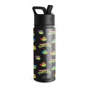 Simple Modern Water Bottle with Straw Lid Water Bottles Black | HUBPKA895