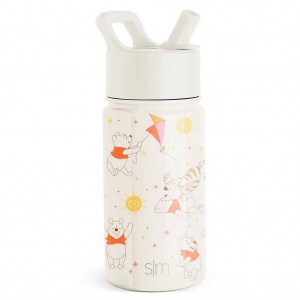 Simple Modern Water Bottle with Straw Lid Water Bottles White | SUXZHE798