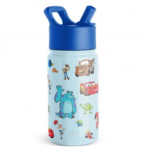 Simple Modern Water Bottle with Straw Lid Water Bottles Turquoise | VOYRNB275
