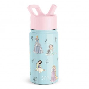 Simple Modern Water Bottle with Straw Lid Water Bottles Turquoise | PQKTCI819