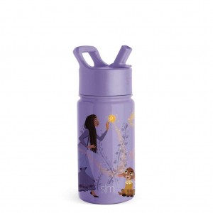 Simple Modern Water Bottle with Straw Lid Water Bottles Purple | HEUYTF702