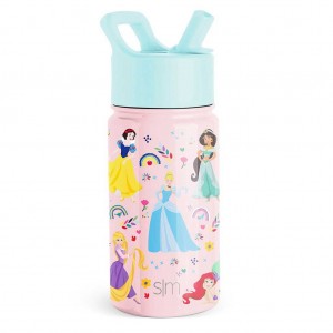 Simple Modern Water Bottle with Straw Lid Water Bottles Pink | IKTEZN850