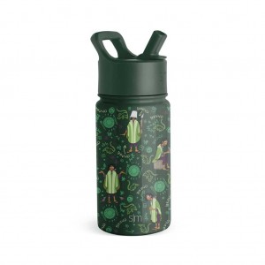 Simple Modern Water Bottle with Straw Lid Water Bottles Obsidian Green | XPLWGM725