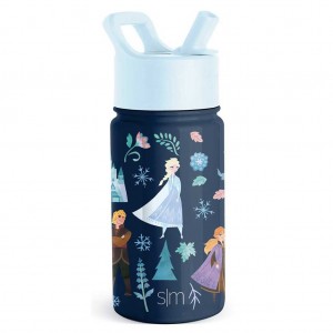 Simple Modern Water Bottle with Straw Lid Water Bottles Navy | KNXTQW486