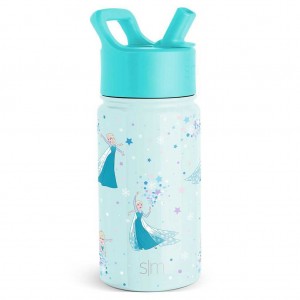 Simple Modern Water Bottle with Straw Lid Water Bottles Light Turquoise | FLHRIW697