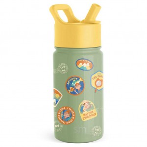 Simple Modern Water Bottle with Straw Lid Water Bottles Light Olive | WURALJ018