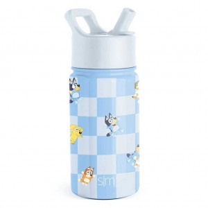Simple Modern Water Bottle with Straw Lid Water Bottles Light Blue | OAQWPM413