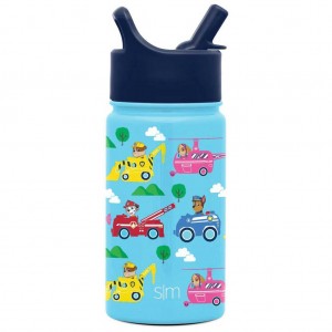 Simple Modern Water Bottle with Straw Lid Water Bottles Blue | LGJRDC463