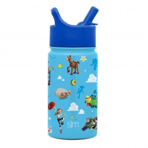 Simple Modern Water Bottle with Straw Lid Water Bottles Blue | UQKXER305