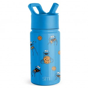 Simple Modern Water Bottle with Straw Lid Water Bottles Blue | WHLAVZ702