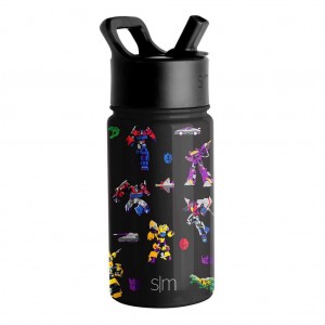 Simple Modern Water Bottle with Straw Lid Water Bottles Black | AXNDTP407