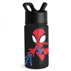 Simple Modern Water Bottle with Straw Lid Water Bottles Black | HNRVBZ917