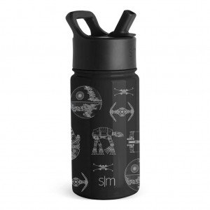 Simple Modern Water Bottle with Straw Lid Water Bottles Black | JWHCEZ038