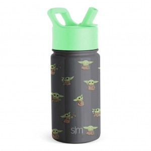 Simple Modern Water Bottle with Straw Lid Water Bottles Black | OVFPWZ450