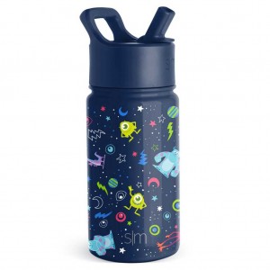 Simple Modern Water Bottle with Straw Lid Water Bottles Navy | YFXVDP742