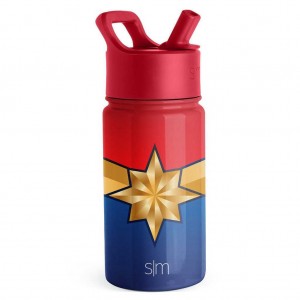 Simple Modern Water Bottle with Straw Lid Water Bottles Blue / Red | MRCIWX398