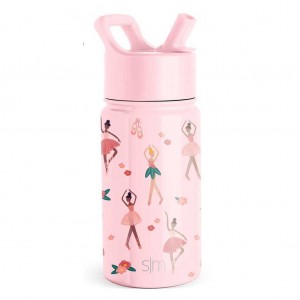 Simple Modern Water Bottle with Straw Lid Water Bottles Pink | AVEZUW237