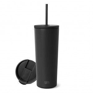 Simple Modern Water Bottles Black | QXRJDC765
