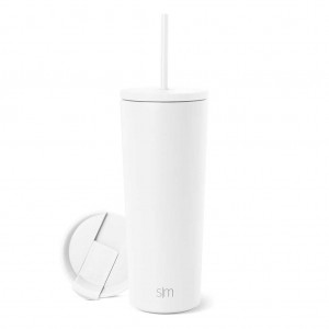 Simple Modern Water Bottles White | YFCXMO754