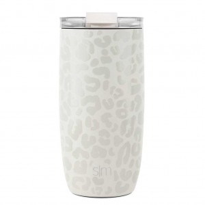 Simple Modern with Clear Flip Lid & Straw Water Bottles White | ZJOAIE941