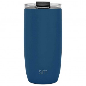 Simple Modern with Clear Flip Lid & Straw Water Bottles Navy | GXVTIE204