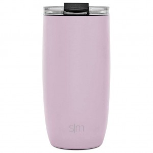 Simple Modern with Clear Flip Lid & Straw Water Bottles Purple | YSEQMP437