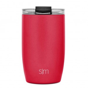 Simple Modern with Clear Flip Lid & Straw Water Bottles Red | SMRNOC429
