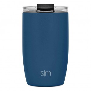 Simple Modern with Clear Flip Lid & Straw Water Bottles Navy | WLZNGM142
