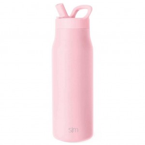 Simple Modern with Manual Straw Lid Water Bottles Pink | YWJANP342