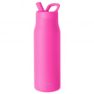 Simple Modern with Manual Straw Lid Water Bottles Pink | IZOYQG356