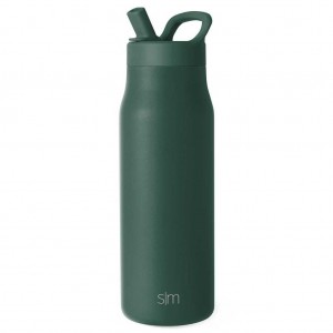 Simple Modern with Manual Straw Lid Water Bottles Olive | MKOZFN932