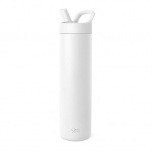 Simple Modern with Manual Straw Lid Water Bottles White | REKZJQ581