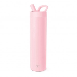 Simple Modern with Manual Straw Lid Water Bottles Pink | GBUNHA820