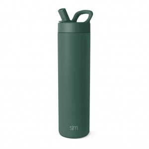 Simple Modern with Manual Straw Lid Water Bottles Olive | YVWEAB423
