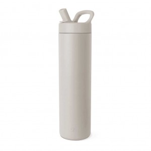 Simple Modern with Manual Straw Lid Water Bottles Beige | OKDTJM129