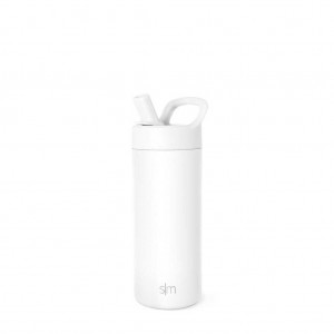 Simple Modern with Manual Straw Lid Water Bottles White | CTNQJI586