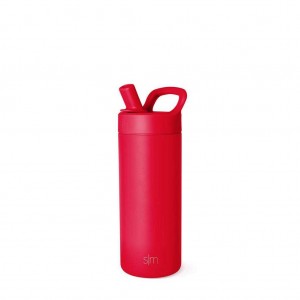 Simple Modern with Manual Straw Lid Water Bottles Red | RUSVMP872