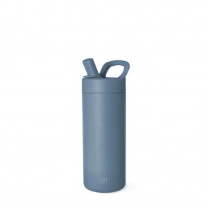 Simple Modern with Manual Straw Lid Water Bottles Blue | LMDSCU421
