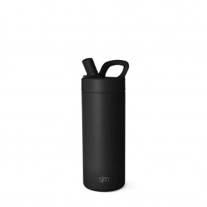 Simple Modern with Manual Straw Lid Water Bottles Black | HPOXBT472
