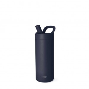 Simple Modern with Manual Straw Lid Water Bottles Black | SWOYDB102