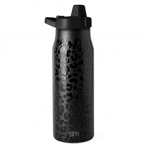 Simple Modern with Simple Flip Filter Straw Lid Water Bottles Black | RFVWKH948