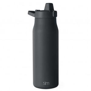Simple Modern with Simple Flip Filter Straw Lid Water Bottles Deep Grey | SCXERH745