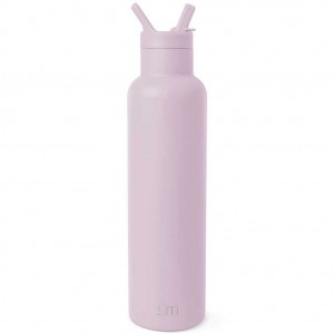 Simple Modern with Straw Lid Water Bottles Purple | IOCZFQ350