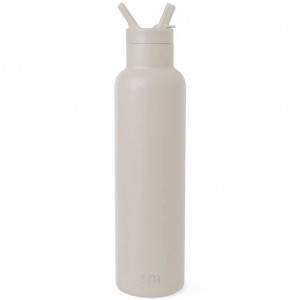Simple Modern with Straw Lid Water Bottles Beige | FQXVTB593