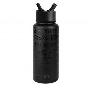 Simple Modern with Straw Lid Water Bottles Black | VZCALF853