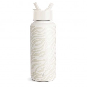 Simple Modern with Straw Lid Water Bottles White | RYMFNH839
