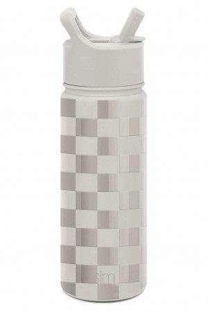 Simple Modern with Straw Lid Water Bottles Grey | BTJWXL081
