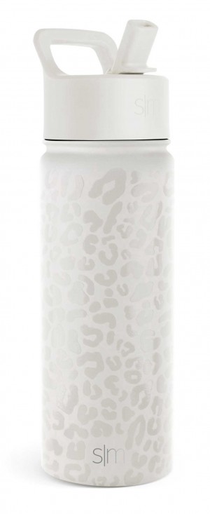 Simple Modern with Straw Lid Water Bottles White | DZJMUH157